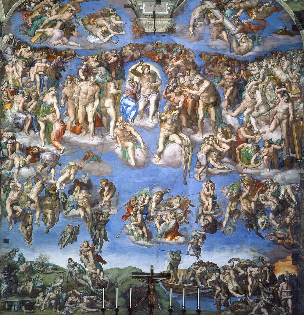 Photograph of Michelangelo's Last Judgment fresco.