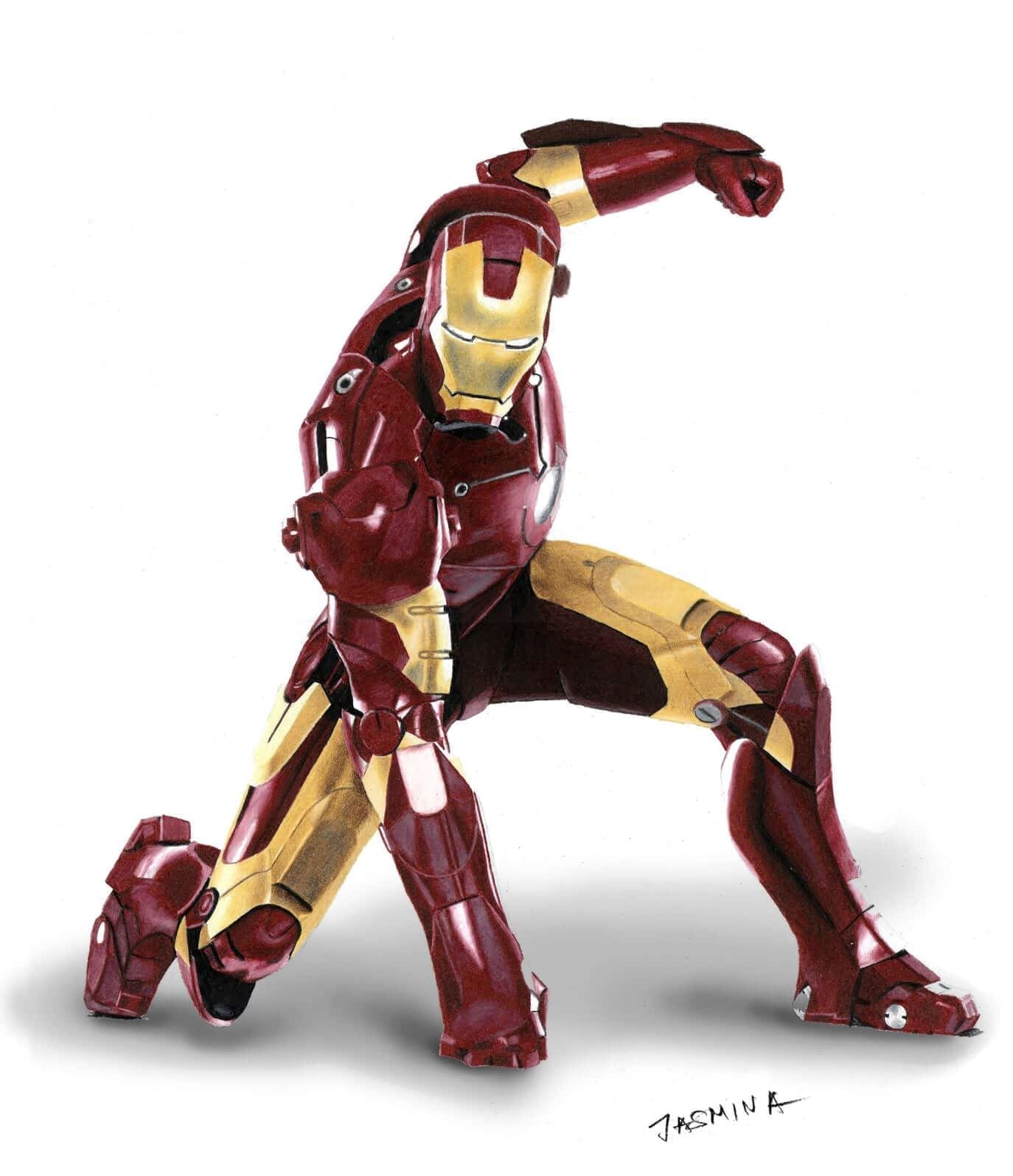 Photorealism by Jasmina Susak, representing the superhero Ironman.