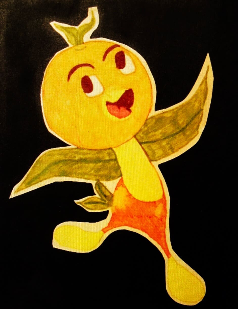 the orange bird kindergarten drawing